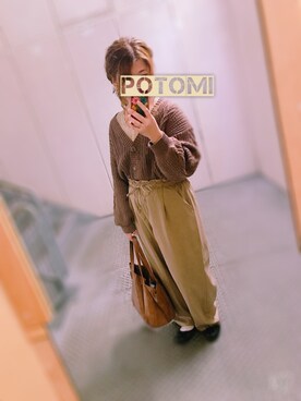 「Honeys（ハニーズ）のアイテム（タンクトップ）」を使った、kotomiさん（レディース・152cm）の冬コーディネート