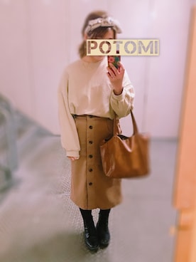 「Honeys（ハニーズ）のアイテム（ヘアアクセサリー）」を使った、kotomiさん（レディース・152cm）の冬コーディネート
