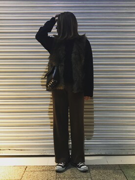 「H&M（エイチ・アンド・エム）のアイテム（その他アウター）」を使った、yさん（レディース・153cm）の冬コーディネート