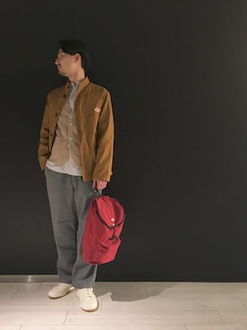 「orslow」｜「アイテム（カバーオール）」を使った、中島さん（メンズ・175cm）の冬コーディネート