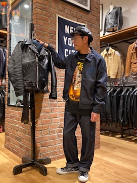 総料理長（schottのイケオジ）さん（メンズ・170cm）の秋コーディネート