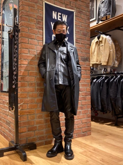 ビンテージ　80年代　shcott チェスターレザーロングコート ビンテージ80年代shcott チェスターレザーロングコート