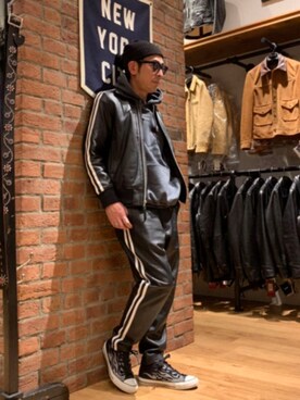 schott（ショット）の「Schott/ショット LEATHER TRACK PANTS/レザー ...