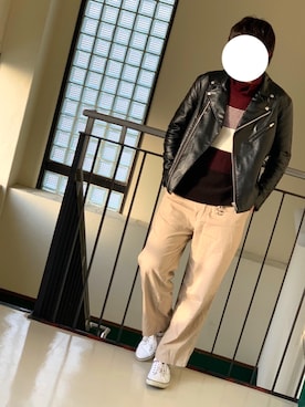 「BACK NUMBER（バックナンバー）のアイテム（ニット/セーター）」を使った、かつたくさん（メンズ・178cm）の冬コーディネート