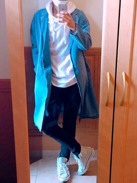 「JUNRED（ジュンレッド）のアイテム（デニムジャケット）」を使った、Sokiさん（メンズ・175cm）の春コーディネート