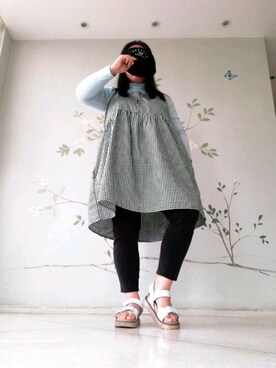 「MONKI（モンキ）のアイテム（ドレス）」を使った、Takeshi毅さん（レディース・175cm）の春コーディネート