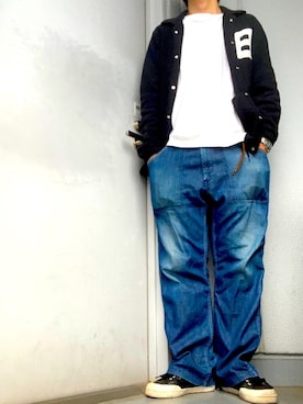 「アイテム（ブルゾン）」を使った、SHINJOさん（メンズ・174cm・30代）の春コーディネート