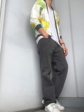 「アイテム（ブルゾン）」を使った、SHINJOさん（メンズ・174cm・30代）の春コーディネート
