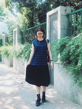 「ALDO（アルド）のアイテム（ショルダーバッグ）」を使った、mooncattieさん（レディース・165cm）の夏コーディネート