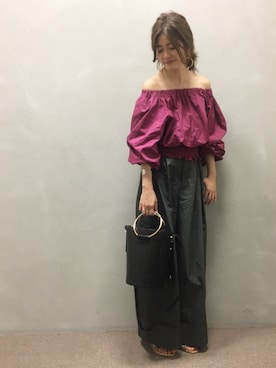 「RANDA（ランダ）のアイテム（ハンドバッグ）」を使った、kinoさん（レディース・156cm）の春コーディネート