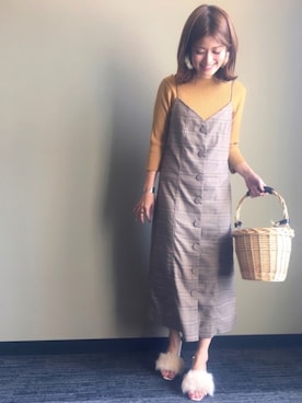 「RANDA（ランダ）のアイテム（ワンピース/ドレス）」を使った、kinoさん（レディース・156cm）の夏コーディネート