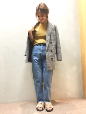 「RANDA（ランダ）のアイテム（ジャケット/アウター）」を使った、kinoさん（レディース・156cm）の夏コーディネート