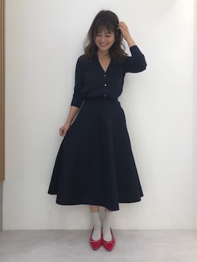 「赤い靴」｜kinoさん（レディース・156cm）の春コーディネート