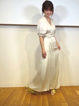 「アイテム（シューズ、パープル系）」を使った、kinoさん（レディース・156cm）の夏コーディネート