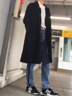 「MYne（マイン）のアイテム（その他）」を使った、YASHIさん（メンズ・182cm）の秋コーディネート
