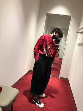 「Yohji Yamamoto（ヨウジヤマモト）のアイテム（スニーカー）」を使った、rioさん（メンズ・172cm）の秋コーディネート