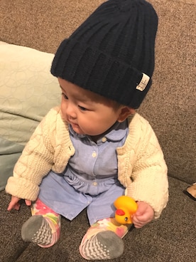 「Ralph Lauren」｜「アイテム（ワンピース/ドレス）」を使った、🌼Rinka🌼さん（キッズ・70cm）の冬コーディネート
