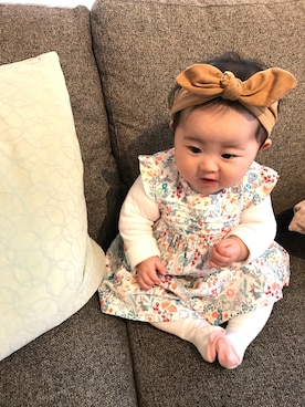「M＆S（エムアンドエス）のアイテム」を使った、🌼Rinka🌼さん（キッズ・70cm）の春コーディネート