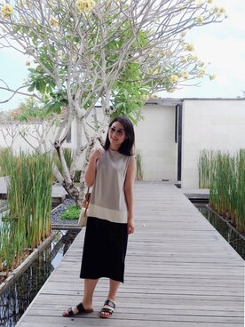 「ALDO（アルド）のアイテム（サンダル）」を使った、fanfanさん（レディース・162cm）の夏コーディネート