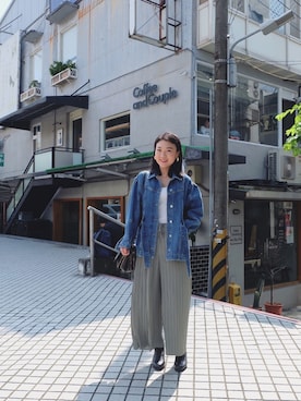 「MANGO（マンゴ）のアイテム（ジャケット/アウター）」を使った、fanfanさん（レディース・162cm）の春コーディネート