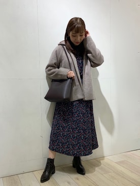 「モカ」｜「アイテム（その他アウター）」を使った、yoshikaさん（レディース・156cm）の秋コーディネート