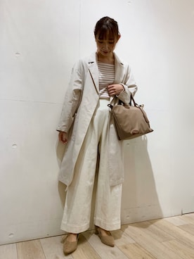 「LEPSIM（レプシィム）のアイテム（トレンチコート）」を使った、yoshikaさん（レディース・156cm）の冬コーディネート