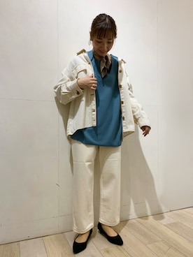 「LEPSIM（レプシィム）のアイテム（イヤリング）」を使った、yoshikaさん（レディース・156cm）の春コーディネート