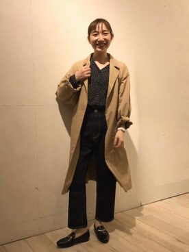 「LEPSIM（レプシィム）のアイテム（トレンチコート）」を使った、yoshikaさん（レディース・156cm）の春コーディネート