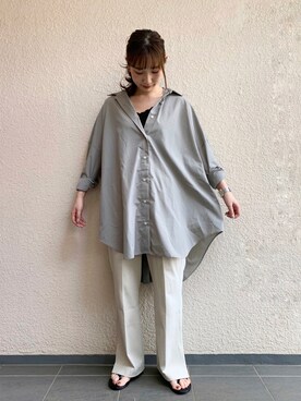 「ピスタチオ」｜「アイテム（キャミソール）」を使った、yoshikaさん（レディース・156cm）の夏コーディネート