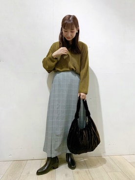 「マスタード」｜yoshikaさん（レディース・156cm）の秋コーディネート