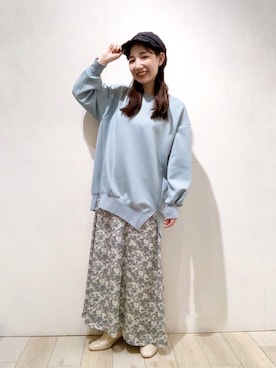 「春カラー」｜「アイテム（キャスケット）」を使った、yoshikaさん（レディース・156cm）の春コーディネート
