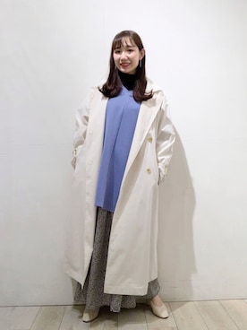 「LEPSIM（レプシィム）のアイテム（トレンチコート）」を使った、yoshikaさん（レディース・156cm）の春コーディネート