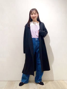 「LEPSIM」｜「アイテム（ノーカラーコート）」を使った、yoshikaさん（レディース・156cm）の春コーディネート