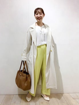 「LEPSIM（レプシィム）のアイテム（トレンチコート）」を使った、yoshikaさん（レディース・156cm）の春コーディネート