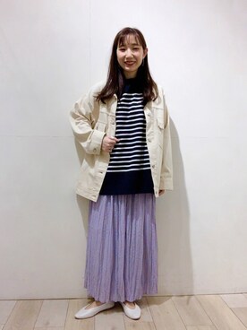 「LEPSIM」｜「アイテム（ノーカラージャケット）」を使った、yoshikaさん（レディース・156cm）の春コーディネート