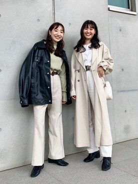 「JEANASIS（ジーナシス）のアイテム（バレエシューズ）」を使った、yoshikaさん（レディース・156cm）の春コーディネート
