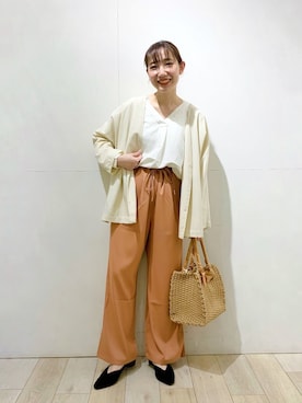 「LEPSIM」｜「アイテム（ノーカラージャケット）」を使った、yoshikaさん（レディース・156cm）の春コーディネート