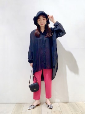 「主役はカラーパンツ」｜yoshikaさん（レディース・156cm）の春コーディネート