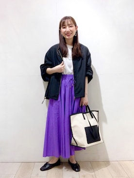 「スカーチョ」｜「アイテム（ブルゾン）」を使った、yoshikaさん（レディース・156cm）の春コーディネート