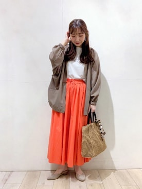 「スカーチョ」｜「アイテム（ブルゾン）」を使った、yoshikaさん（レディース・156cm）の春コーディネート