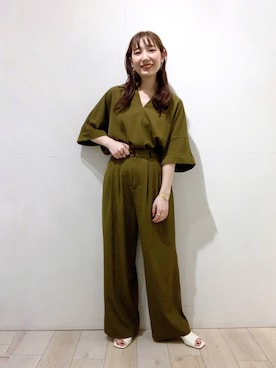 「LEPSIM（レプシィム）のアイテム（イヤリング）」を使った、yoshikaさん（レディース・156cm）の春コーディネート