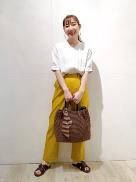 「LEPSIM（レプシィム）のアイテム（イヤリング）」を使った、yoshikaさん（レディース・156cm）の春コーディネート