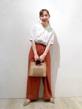 「LEPSIM（レプシィム）のアイテム（イヤリング）」を使った、yoshikaさん（レディース・156cm）の夏コーディネート