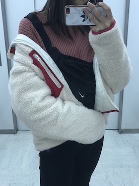 「adidas（アディダス）のアイテム（その他）」を使った、りのんさん（レディース・162cm）の冬コーディネート