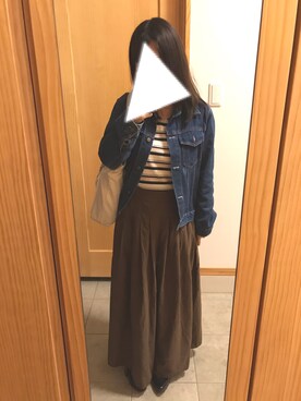 「INGNI（イング）のアイテム（ニット/セーター、ピンク系）」を使った、まいる。さん（レディース）の秋コーディネート