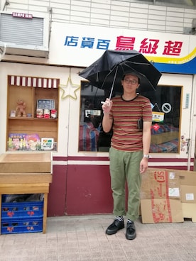 「BRIXTON（ブリクストン）のアイテム（キャスケット）」を使った、Mai Sonさん（メンズ・179cm）の夏コーディネート