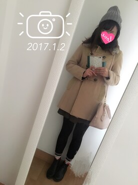 「RETRO GIRL（レトロガール）のアイテム（ダウンジャケット/コート）」を使った、KIKIさん（レディース・168cm）の冬コーディネート