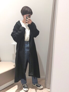 「アイテム（ピアス（両耳用））」を使った、みくっちょさん（レディース・163cm・20代）の冬コーディネート