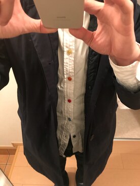 「しまむら（シマムラ）のアイテム（Tシャツ/カットソー）」を使った、too-さん（メンズ・173cm）の冬コーディネート