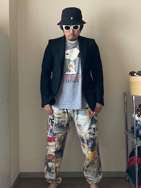 「Gramicci（グラミチ）のアイテム（帽子）」を使った、dateoさん（メンズ・174cm）の夏コーディネート